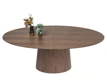 BENVENUTO - Extending round wood veneer dining table by KARE Design - view 2